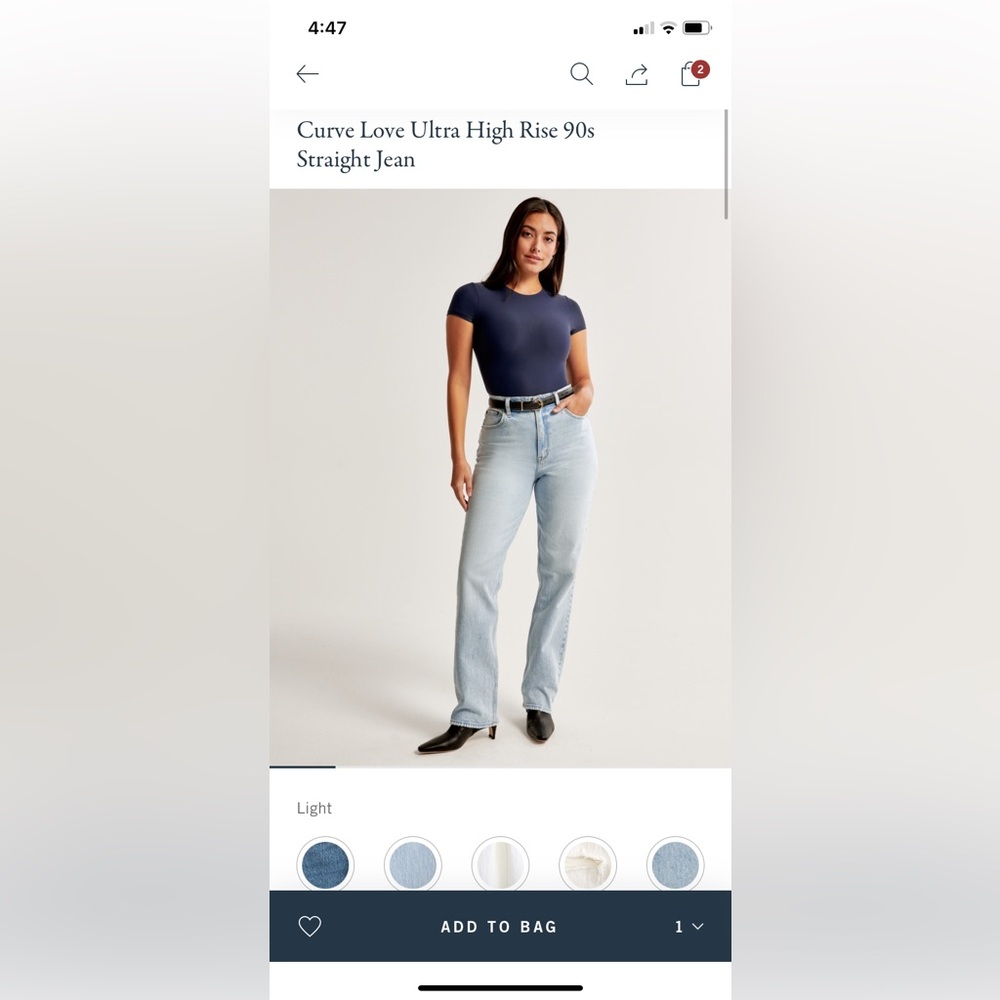 Abercrombie Curve Love Ultra High Rise 90s Jeans